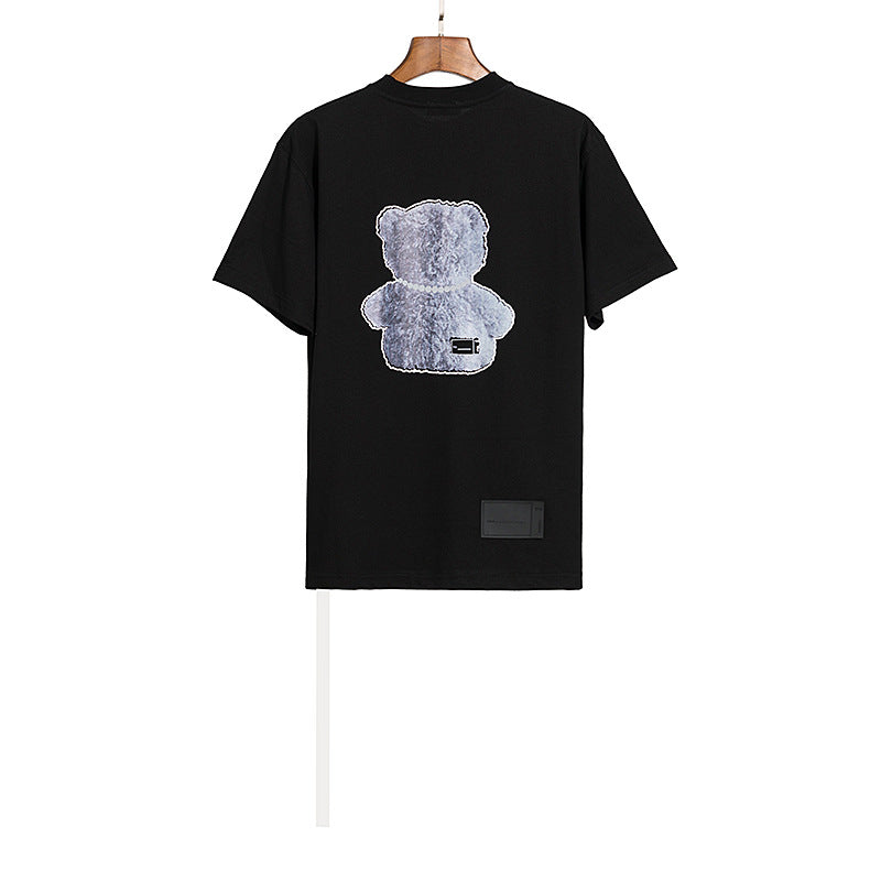 We11 Done T Shirts Little Bear Cartoon Pattern Oversize Loose Couple