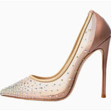 Louboutin-style red bottom shoes european station cl red bottom high heels pointed toe super high heel stiletto spring & fallflats women's shoes flatsexportplus size shoes