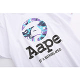 A Bath Ape Print T Shirt Casual Fashion Shark Print  Cotton Sports