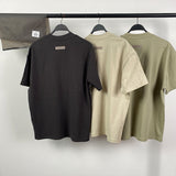 Fog Essentials T shirt Flocking Logo '1977' Loose T shirt