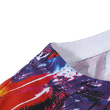 Marcelo Burlon T Shirt Peacock Colorful Feather Pattern Wide Pine European Men and Women Same Style
