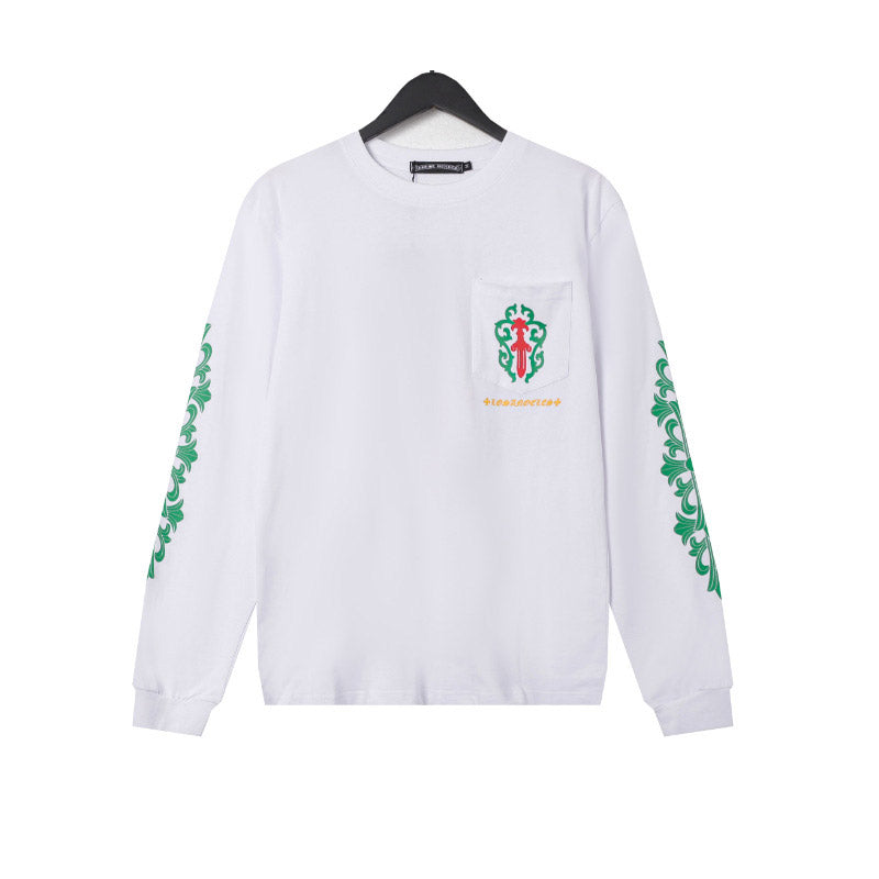 Chh Chrome Heart Long Sleeve Shirt Unisex Fashion Loose Long Sleeve Shirt