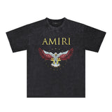 Amiri Washed Distressed T Shirt Printed Trendy Pure Cotton