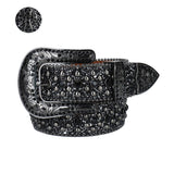 Hip-hop punk rhinestone belt unisex dark style