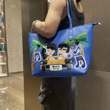 Chh Chrome Heart Leather Bag Embroidered Shoulder Bag Tote Bag