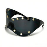 Trendy punk glasses metal rivets