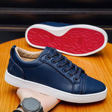 Louboutin-style red bottom shoes mencl red bottom embroidercasual shoes young man sneakers fashiontrendyexport business leather shoes white shoes