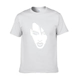 Marilyn Manson T Shirt Sketch Head Print Short Sleeve Men and Women Loose