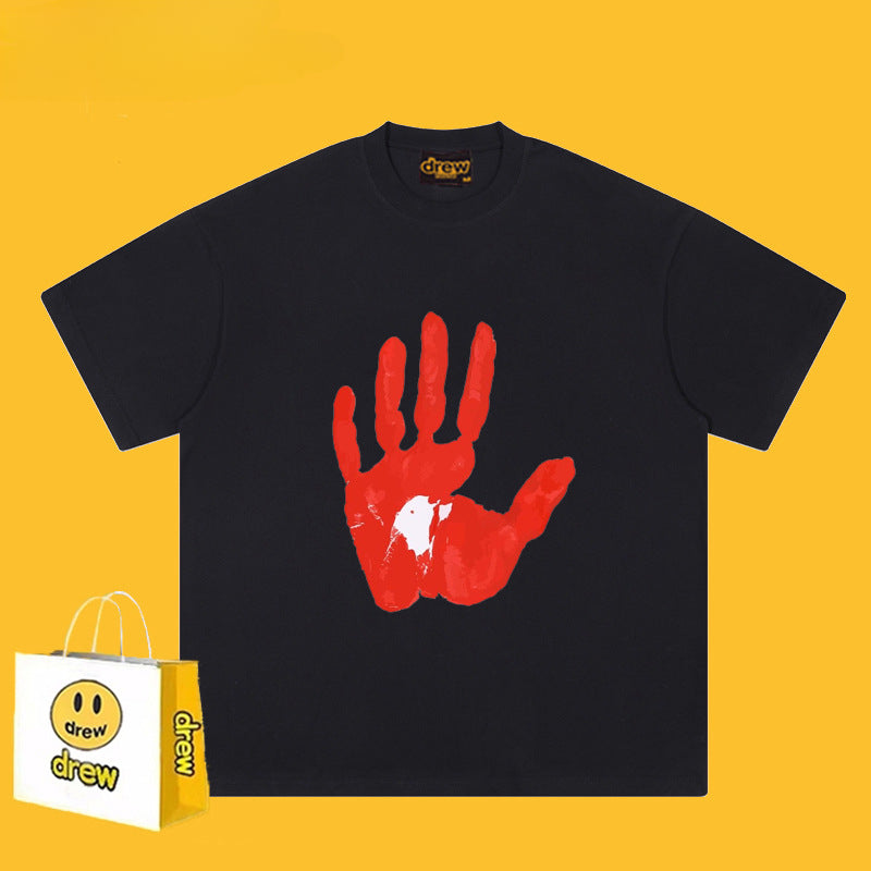 Drew T Shirts Cotton Short-Sleeved Smiley T-shirt