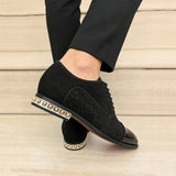 Louboutin-style red bottom shoes cl red bottom shoes sequin leather rivets formal men's leather shoes business loafers derby shoes oxford shoes accessible luxury