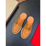 Louboutin-style red bottom shoes: original standard original box top version cl handmade genuine leather shoes mencasual shoes slip-on beanie shoes red bottom loafers
