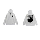 Stussy Hoodie Zip-Up Cardigan Fleece Hooded Sweater