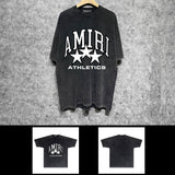 Amiri washed t-shirt stroke five-pointed star short sleeves
