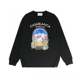 Casablanca Long sleeve T-shirt Portal Printed Cotton Crew Neck