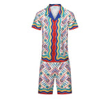 Casablanca Shirts And Shorts 2 Pieces Set Summer Ethnic Vintage