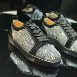 Louboutin-style red bottom shoes european station cl electric embroidery rivets red bottom sneakers easiest for matchtrendycouple style casual shoes guangdong