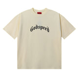 Godspeed T Shirts Skull Rose Clock Plate Double Yarn Cotton Casual Short Sleeve Men and Women