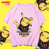 Men and Women Pokemon Pikachu T Shirt Pikachu Short Sleeve T-shirt