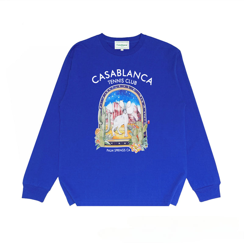 Casablanca Long sleeve T-shirt Portal Printed Cotton Crew Neck
