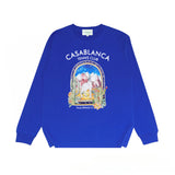 Casablanca Long sleeve T-shirt Portal Printed Cotton Crew Neck