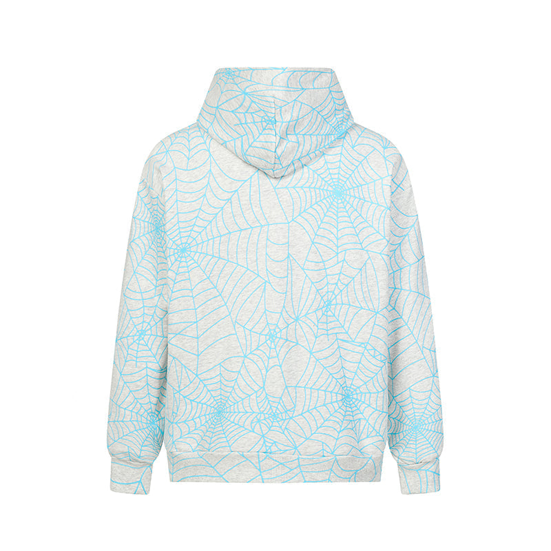 Sp5der Hoodie Cobweb Puff Print Pure Cotton