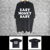 Amiri washed t-shirt fat letterprinting short sleeves