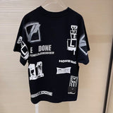 We11 Done T Shirts Letter Logo Graffiti Printing Summer Short Sleeve Men and Women