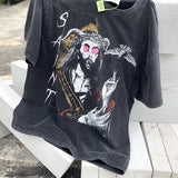 Saint Michael T Shirt Love Satan Limited Vintage Distressed Short Sleeve T-shirt