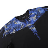 Marcelo Burlon T Shirt MB Blue Wings Men's and Women's Same Hip Hop Pure Cotton