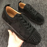 Louboutin-style red bottom shoes export europe station cl red bottom shoes electric embroidery low top high top men's shoes red bottom couple trendy rivets casualtie back