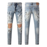 Purple Brand Jeans Pure Cotton High Street Trend #9100