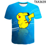 Men and Women Pokemon Pikachu T Shirt 3D Digital Printing round Neck Men's and Women's T-shirt