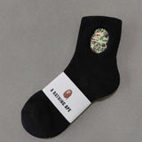Bape Socks Male Female Medium Tall Tube