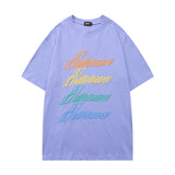 We11 Done T Shirts Color Letter Print Loose Large Size Men and Women Same Style