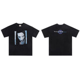 Marilyn Manson T Shirt Distressed Oversize Vintage Cotton Short-Sleeved T-shirt