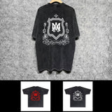 Amiri washed t-shirt flower shield short sleeve