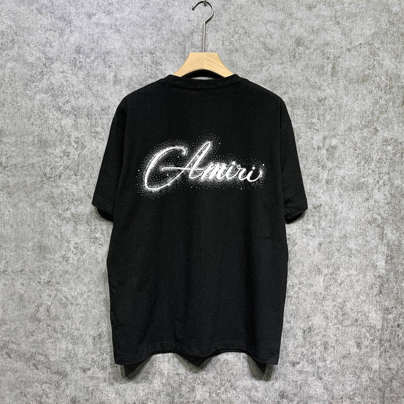 Amiri t shirts gypsophila printing short sleeve