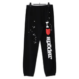 Sp5der Sweatpants Cobweb Puff Print Pure Cotton