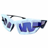 Trendy punk glasses y2k shark teeth