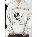 Mens Vintage T-Shirts printed fleece hooded sweater vintage