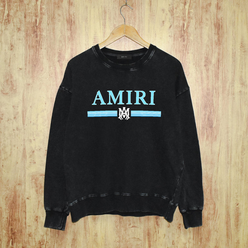 Amiri Distressed Sweatshirt Printed Trendy Pure Cotton