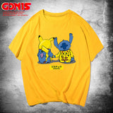 Men and Women Pokemon Pikachu T Shirt Y Pikachu Short Sleeve T-shirt