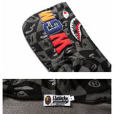 Bathing Ape Hoodie Checkered Embroidered Black and Grey Sweater Zipper Hooded Jacket Cardigan