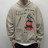 Mens Vintage T-Shirts printed fleece hooded sweater vintage