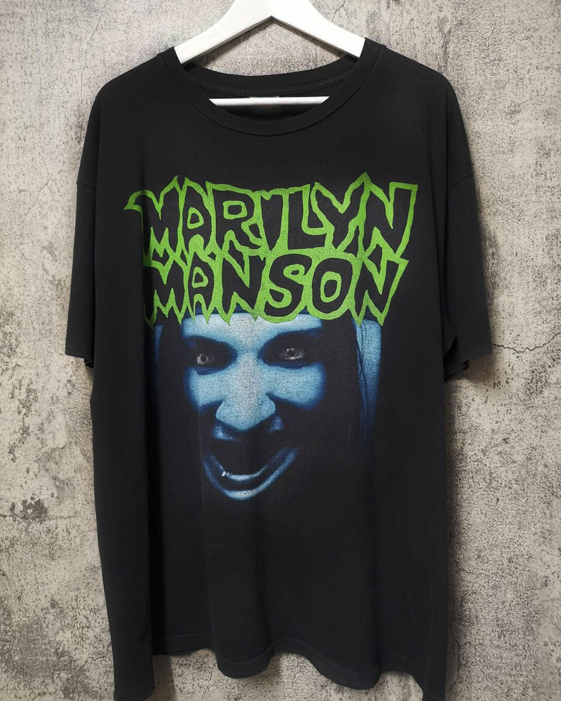 Marilyn Manson T Shirt Heavy Vintage Classic Short Sleeve T-shirt Oversize