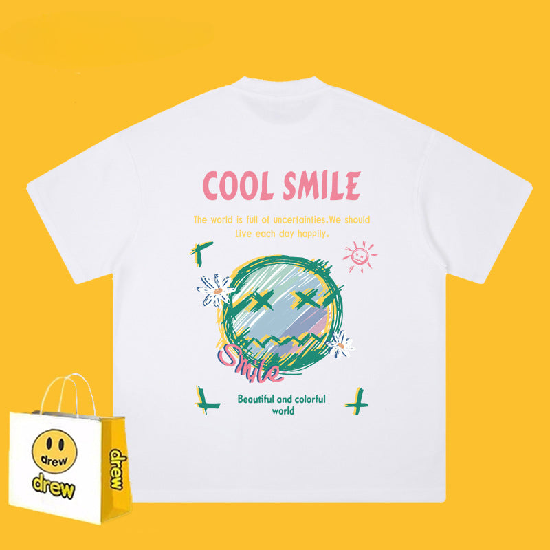 Drew T Shirts Loose round Neck Couple