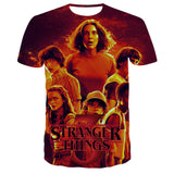 Stranger Things T Shirt Stranger Things Peripheral 3D Color Printing Adult Men's Short Sleeved T-shirt Summer