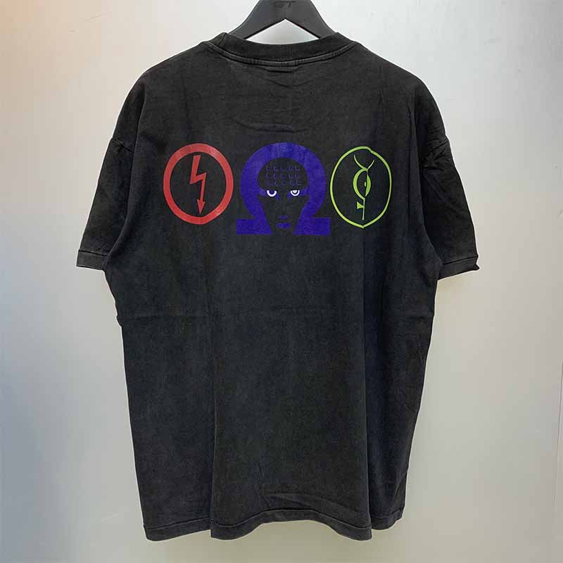 SAINT MICHAEL Vintage T Shirt FALSE PERCEPTION x Marilyn Manson Lightning Vintage Short Sleeve