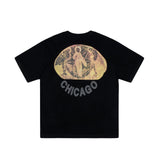 Caravaggio T-Shirts Oil Painting Short-Sleeved T-shirt Loose Casual Men