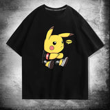 Men and Women Pokemon Pikachu T Shirt Cotton Short Sleeve T-shirt